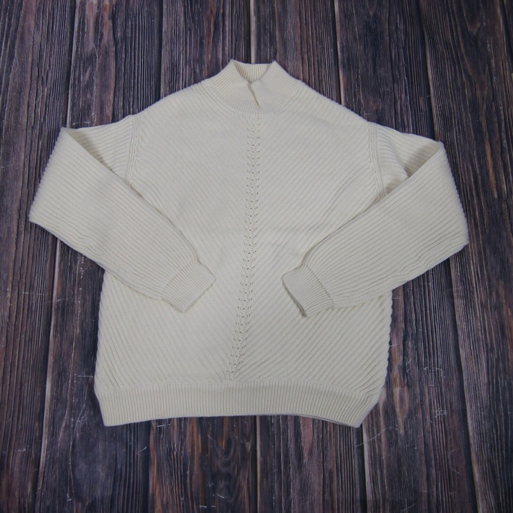 Marine Layer NEW NWT Womens Small Ivory White Skylar Turtleneck Sweater